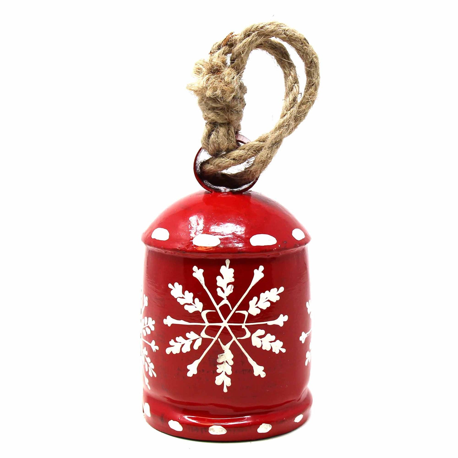 recycled-rustic-red-and-white-snowflake-irong-hanging-bell